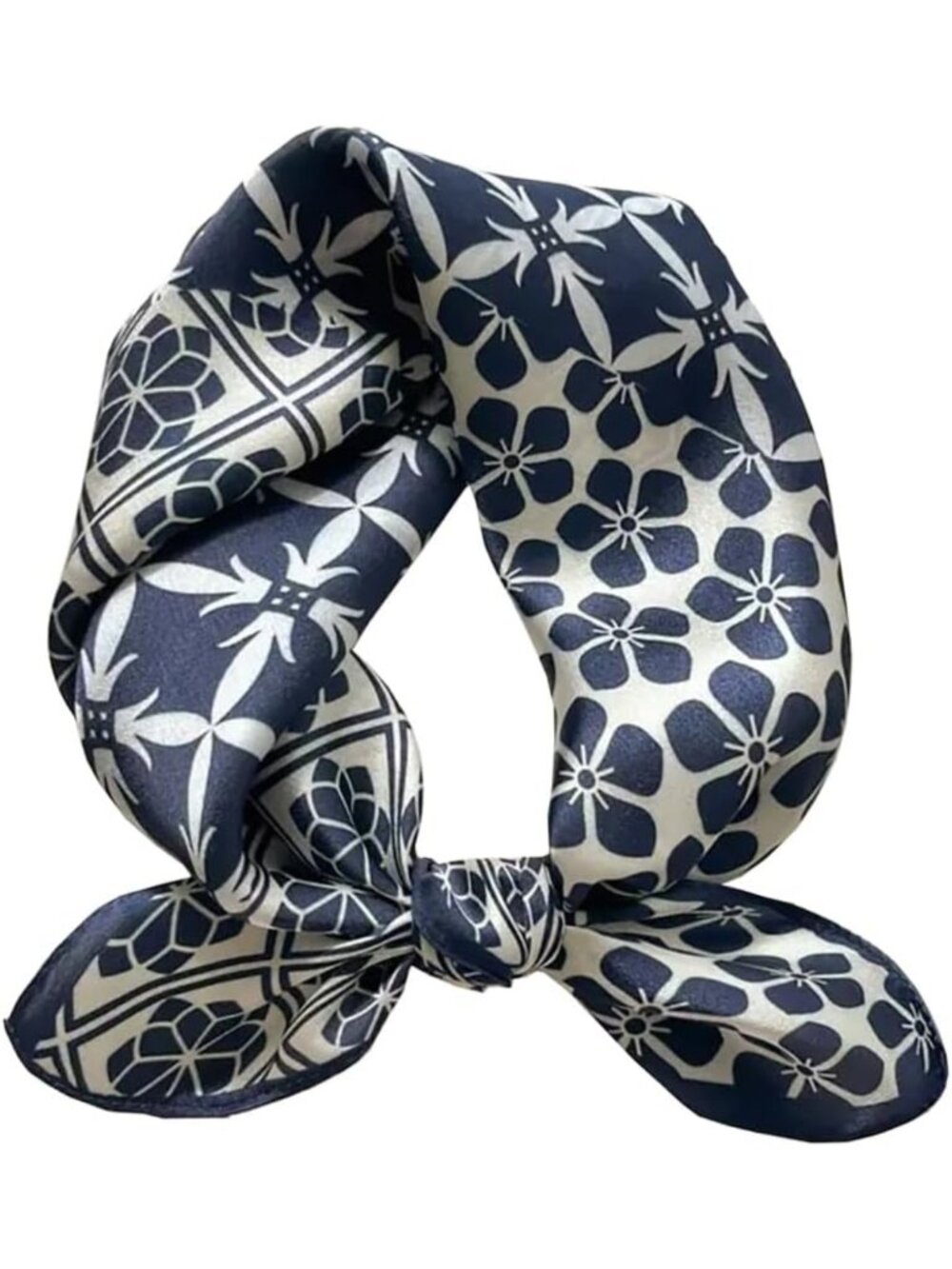 Luxurious 100% Silk Square Scarf - 25.6" Neckerchief & Headscarf for Women & Men